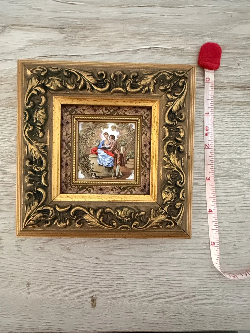 Ornate Gold Framed Romantic Wall Art - Gold